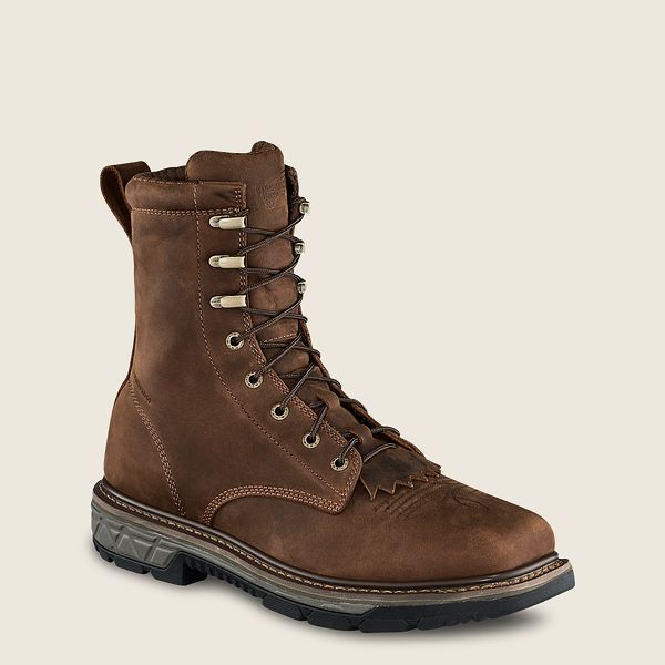 レッド ウィング(Red Wing) Rio Flex - 8インチ防水安全つま先 ブーツ メンズ ブラウン JP38705